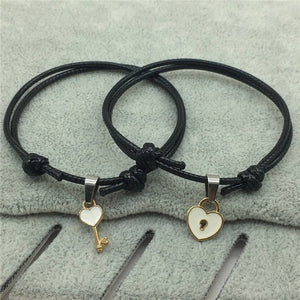 Heart Key and Lock Bracelets