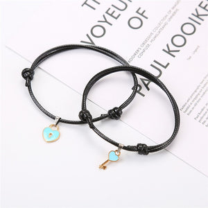 Heart Key and Lock Bracelets
